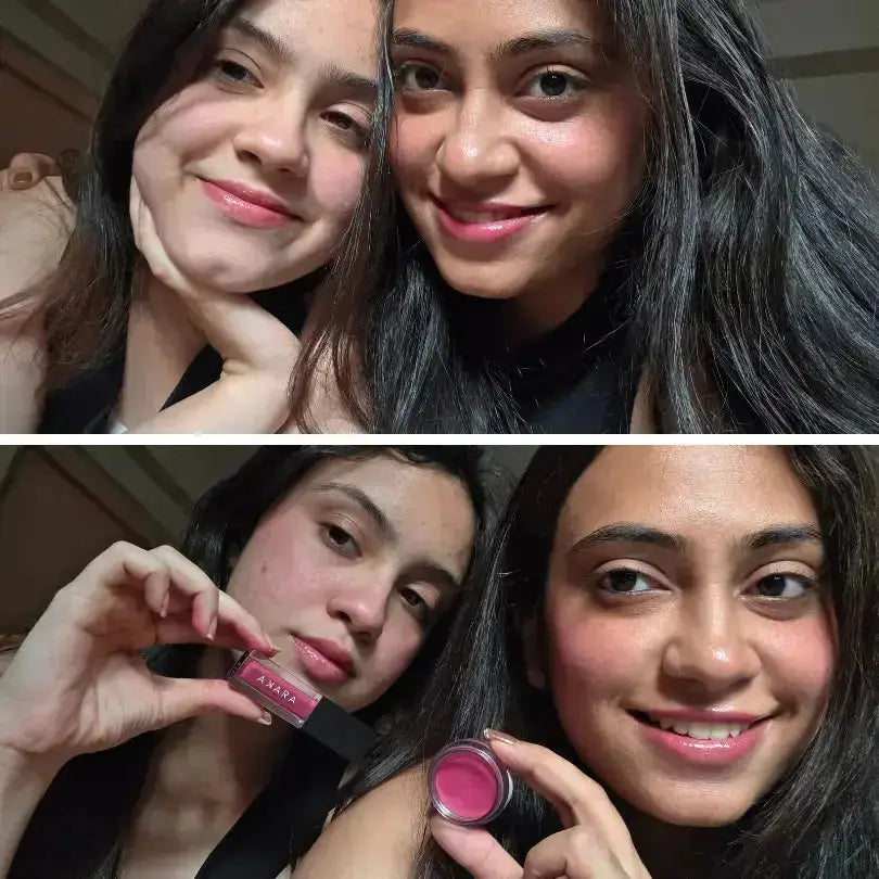 💖 Get this Look!! Pillow Talk Pretty ₹498/-  ( 1 Lipgloss + 1 Lip Cheek Tint ) Akara Cosmetics
