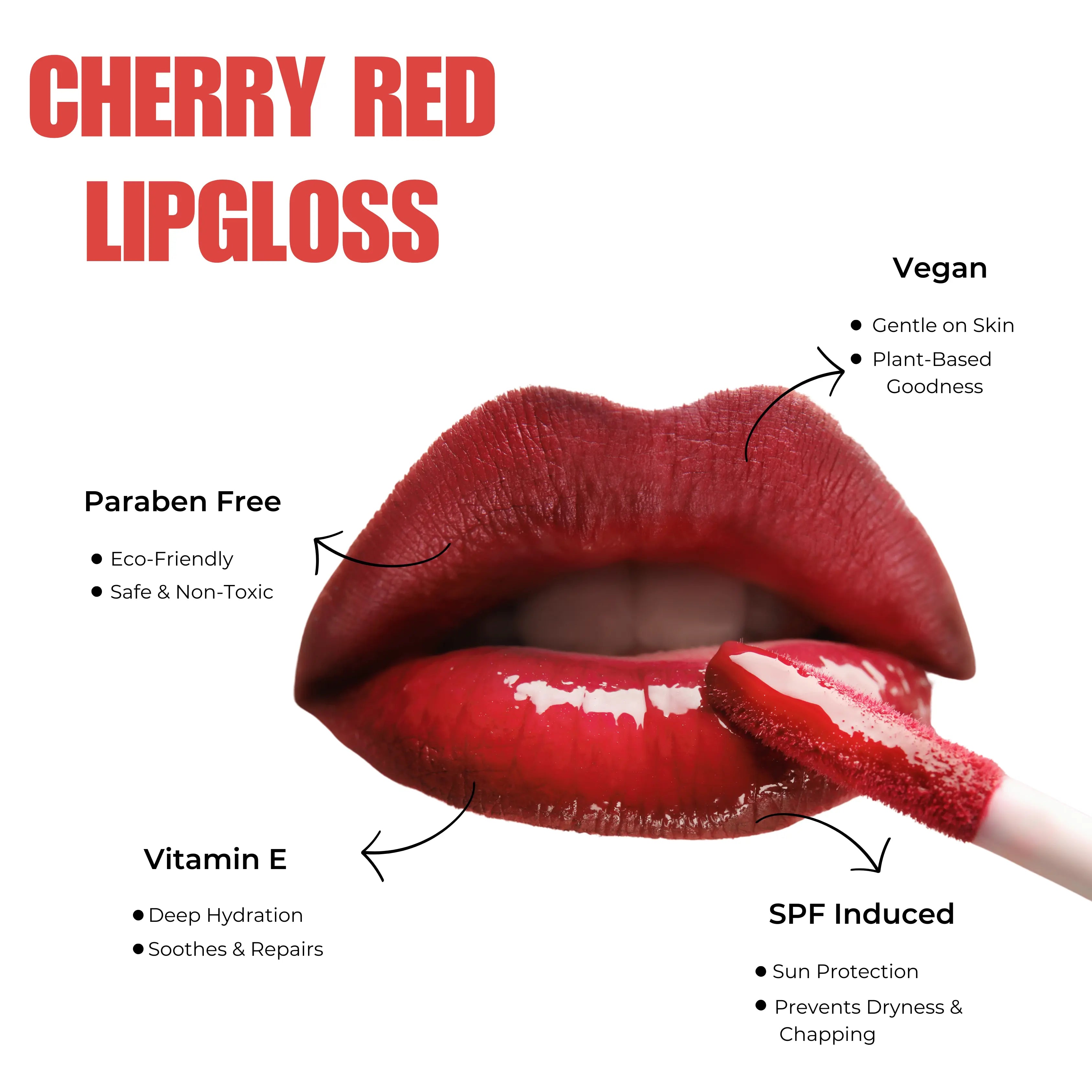Cherry Red Shine Lipgloss - Become Akaraindia