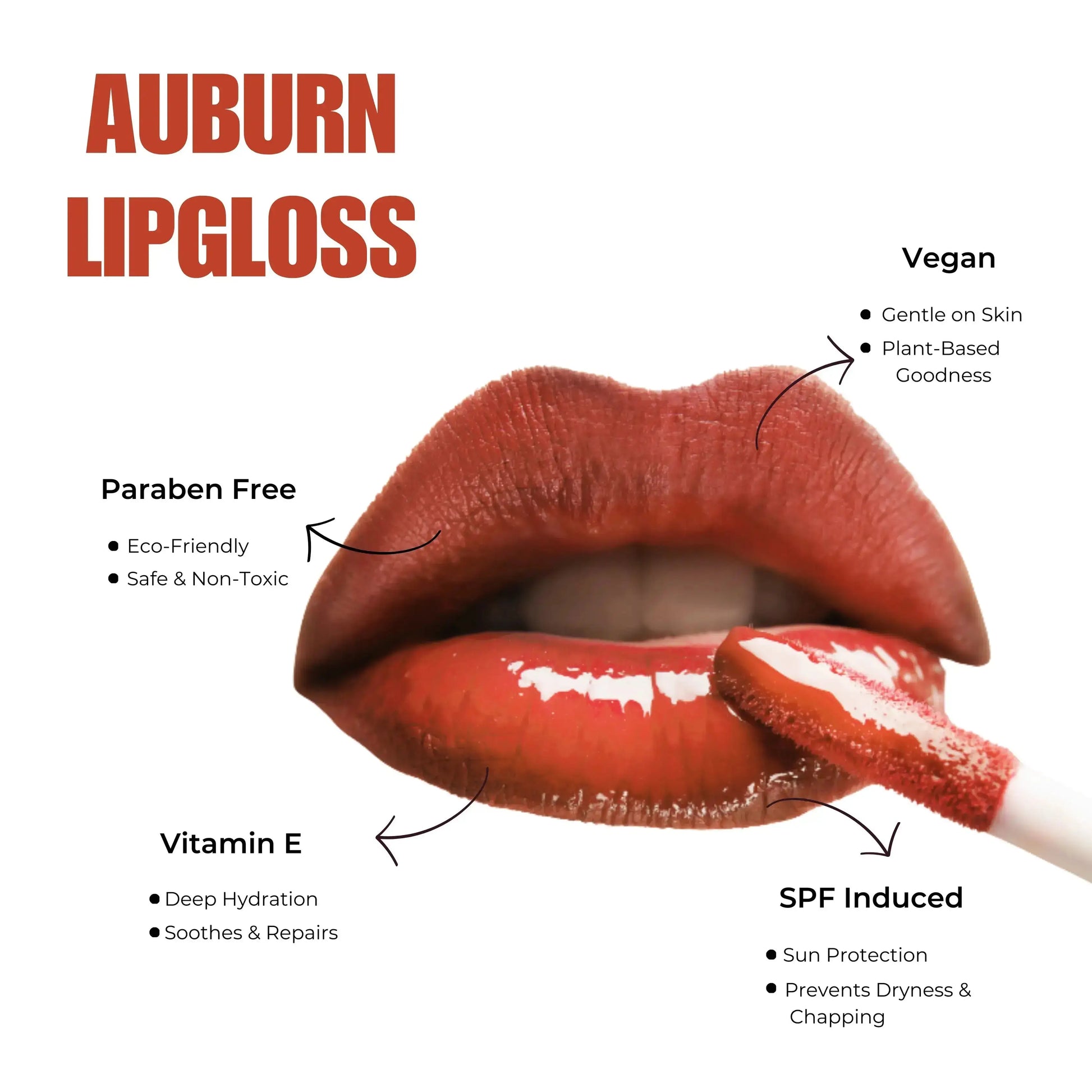 Auburn Shine Lipgloss - Choose Akaraindia