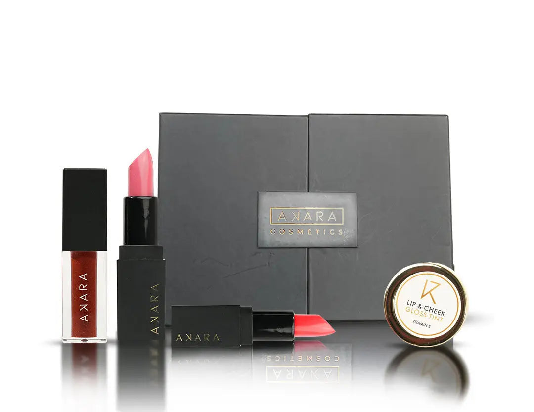 Ultimate-Glow-Kit-2-Lipsticks-1-Lip-Gloss-1-Lip-Cheek-Tint Akaraindia