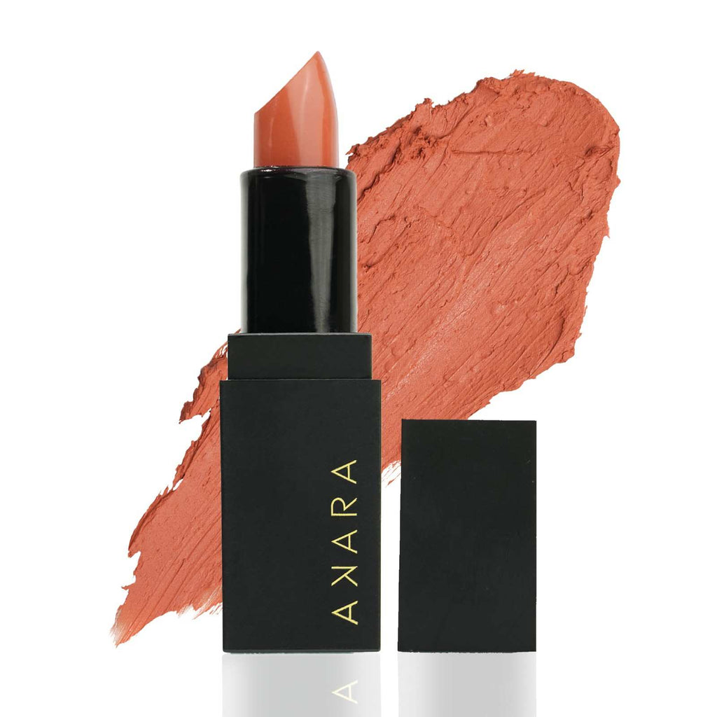 Akara Satin Matte Lipstick (Warm Coral)