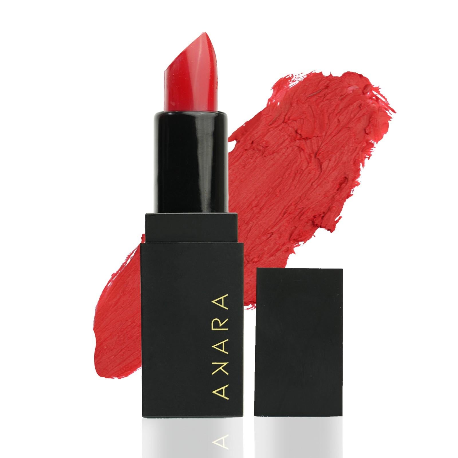 Akara Satin Matte Lipstick (Cool Red)